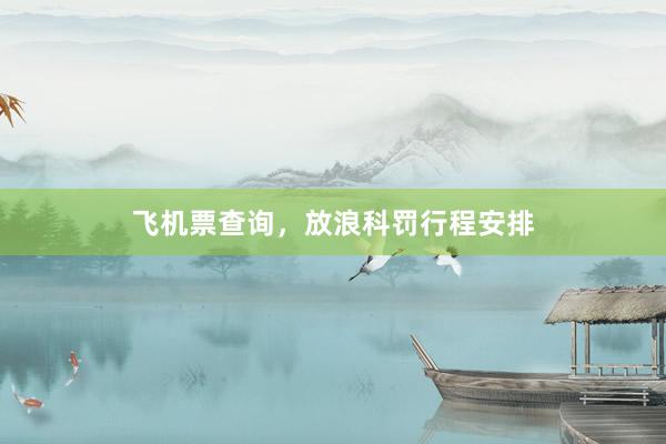 飞机票查询，放浪科罚行程安排