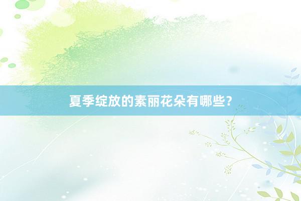 夏季绽放的素丽花朵有哪些？